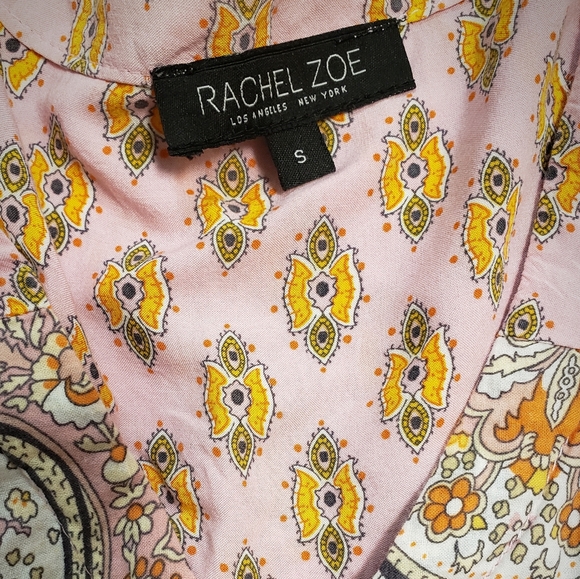 RACHEL ZOE | FLORAL TASSEL TIE NECK BLOUSE | SMALL - Picture 2 of 8